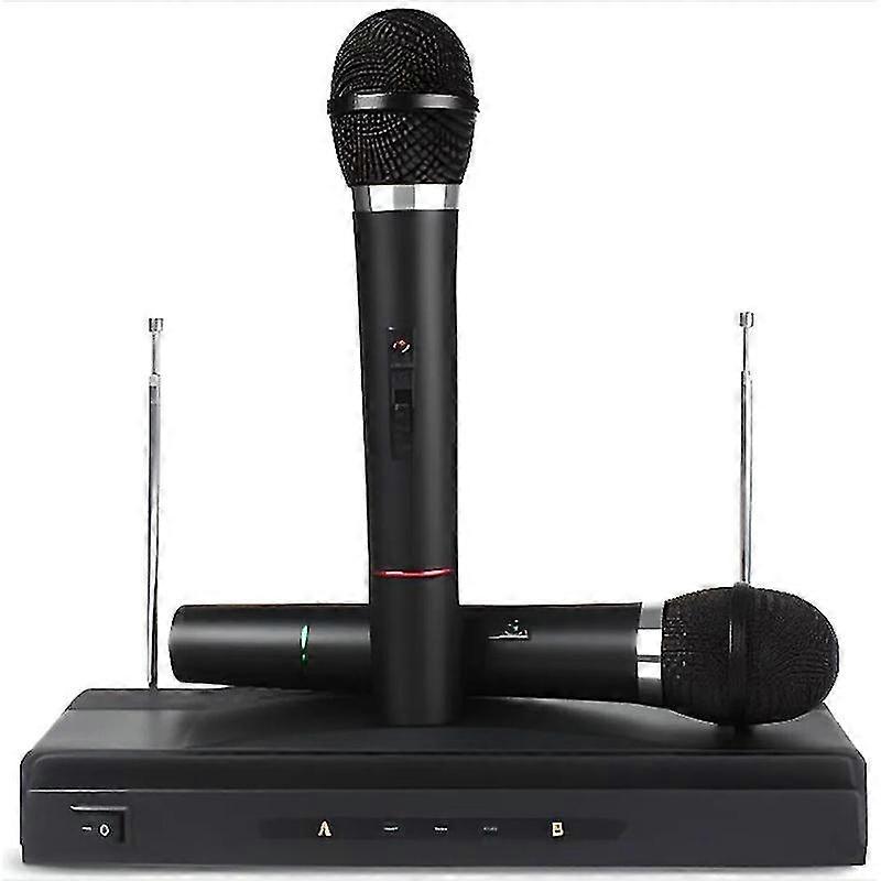 2x Pro Micrófono inalámbrico Fm Micrófono para cantar Dj Karaoke Show Party Studio