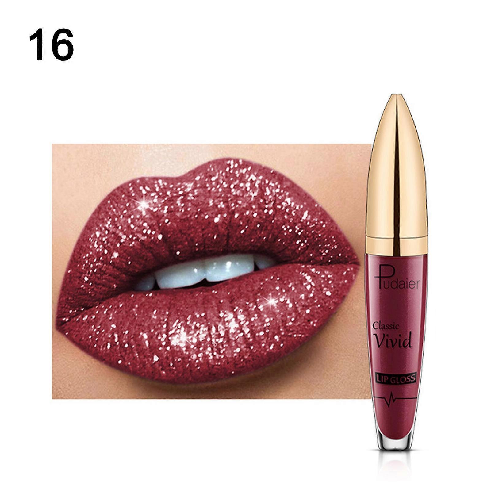 5ml Lip Gloss Non-Stick Multifunctional Rich Color Pearl Shining Stars Matte Glitter Liquid Lip Gloss for Cosmetic