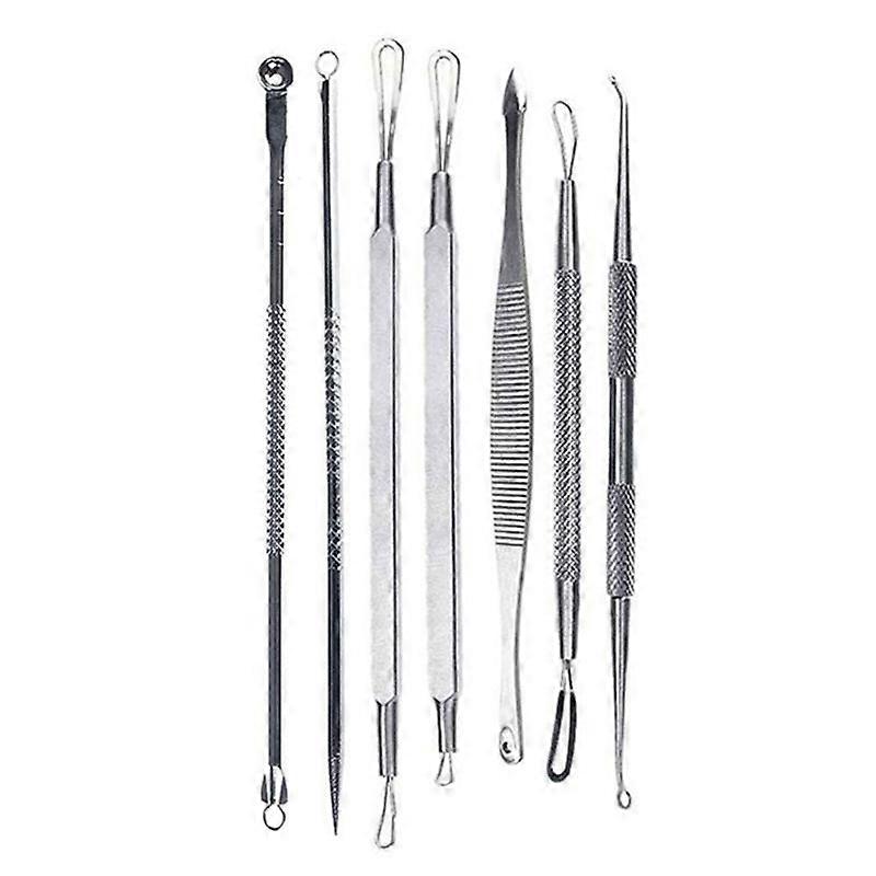 7Pcs Blackhead Acne Comedone Pimple Blemish Extractor Remover Needles Tool QinHai