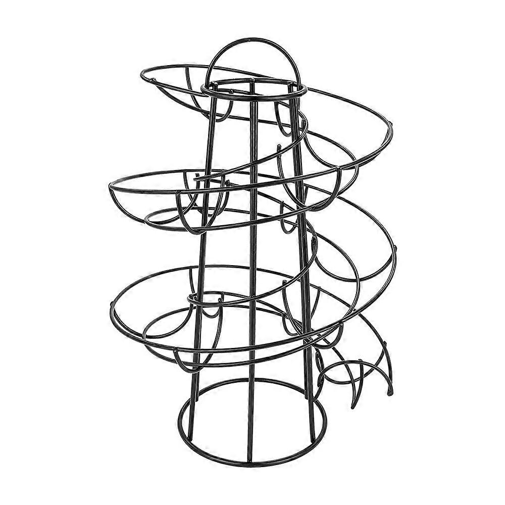 Egg Skelter Deluxe Modern Spiralspender Rack, Schwarz