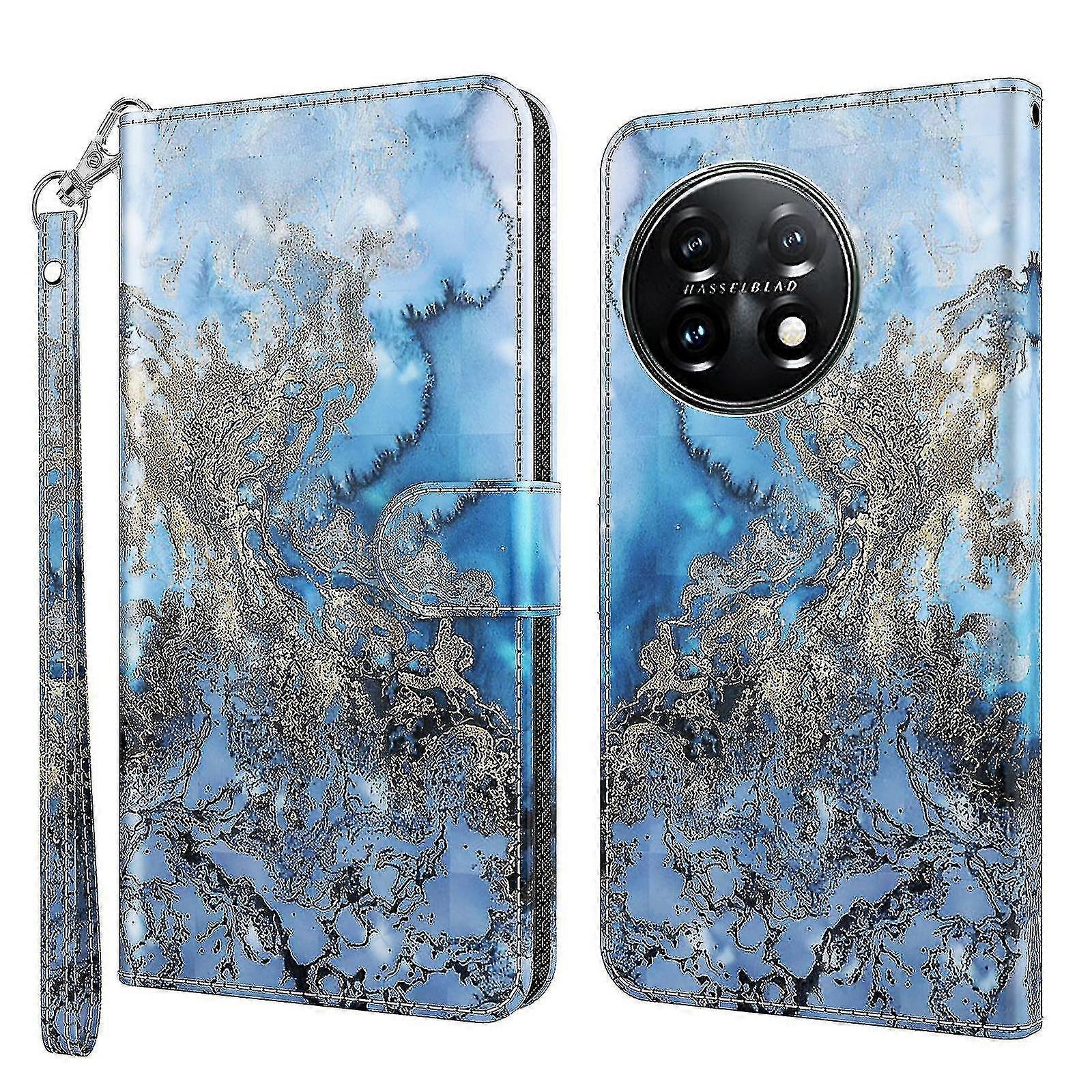 For Oneplus 11 5g Pu Leather 3d Pattern Printing Phone Case Flip Wallet Stand Protective Cover