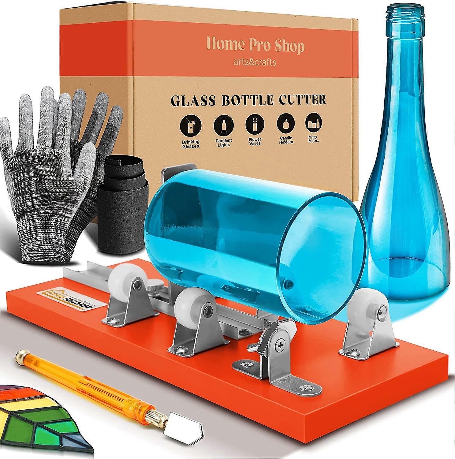 Startseite Pro Shop Glasflaschenschneider & Glasschneider Werkzeugsatz - Weinflaschenschneider DIY Werkzeug - Glasflaschenschneider Kit für Wein, Bierflaschen, Einmachgläser - G