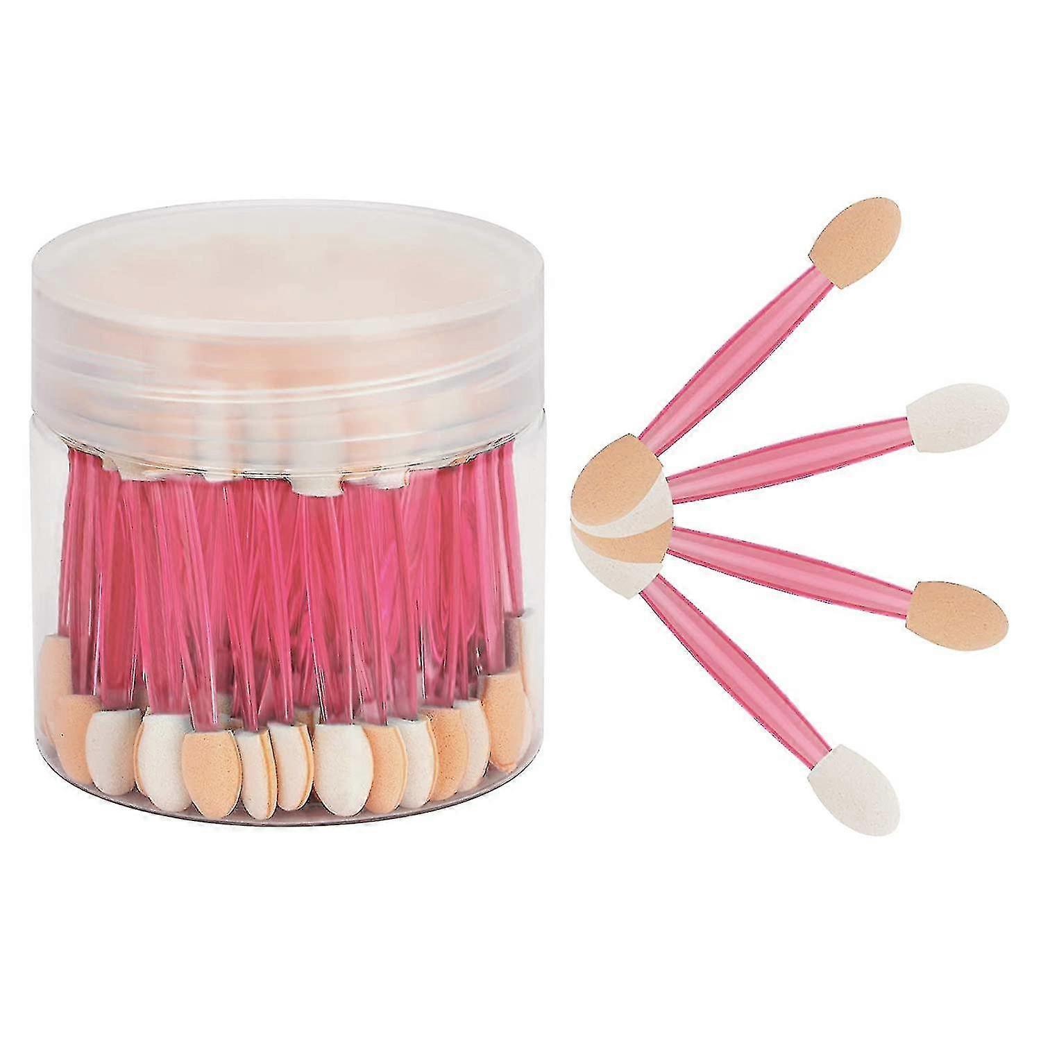 80pcs Eyeshadow Applicators With Container. Disposable Dual Sides Eyeshadow
