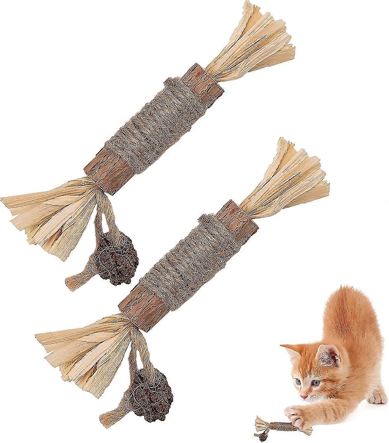 2 Pieces Catnip Toys Cat Teeth Cleaning Chew Sticks Cat Chew Toys For Indoor Cats Kitten Reduce Pressure And Loneliness