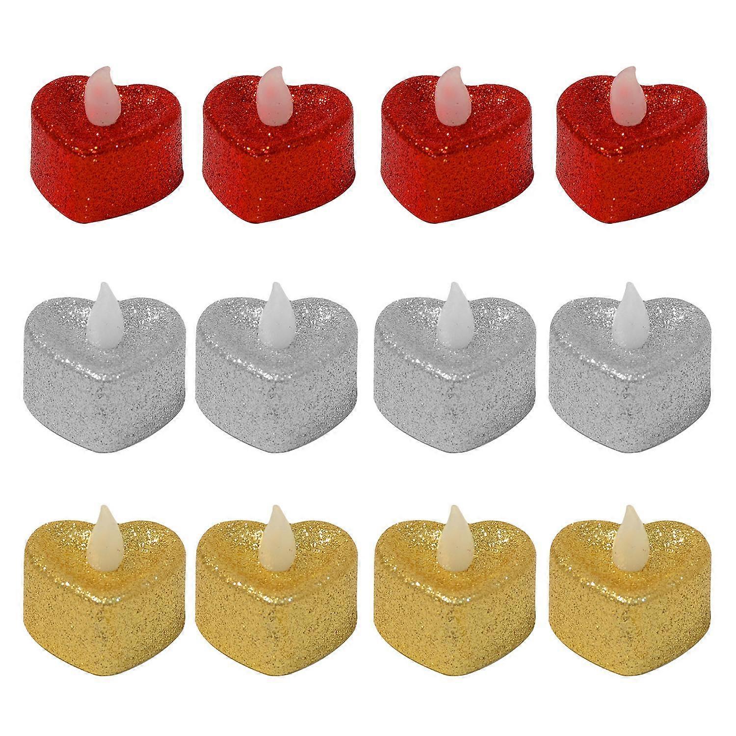 12 Pack Battery Operated Tea Light Candles Flickering Flameless LED Candle Lights Realistic Wicks