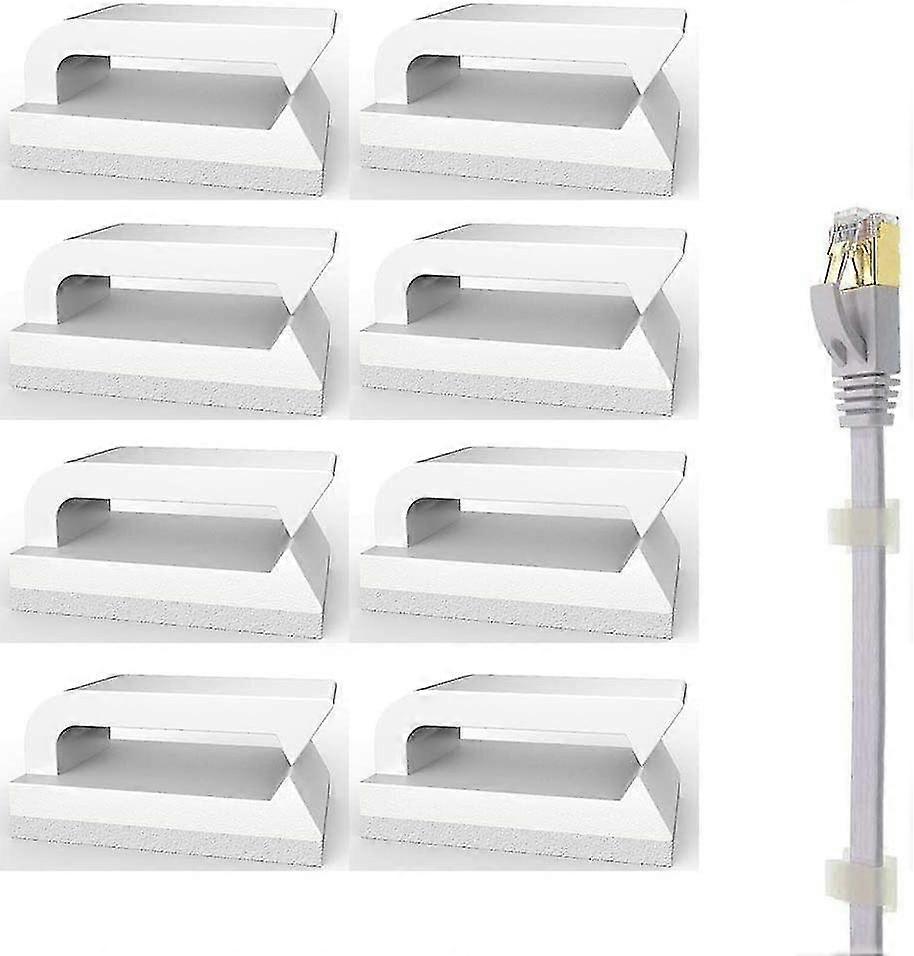 Self-adhesive Cable Clips (white 100 Pieces) Cable Holder For Flat Cables