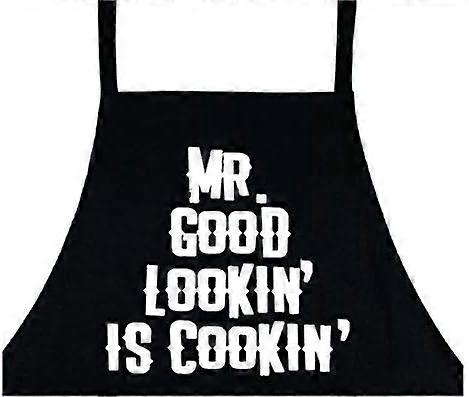 Mr Good Lookin is Cookin, Manly Apron, Funny BBQ Apron for Men, Men’s Apron for Grilling Gifts for M