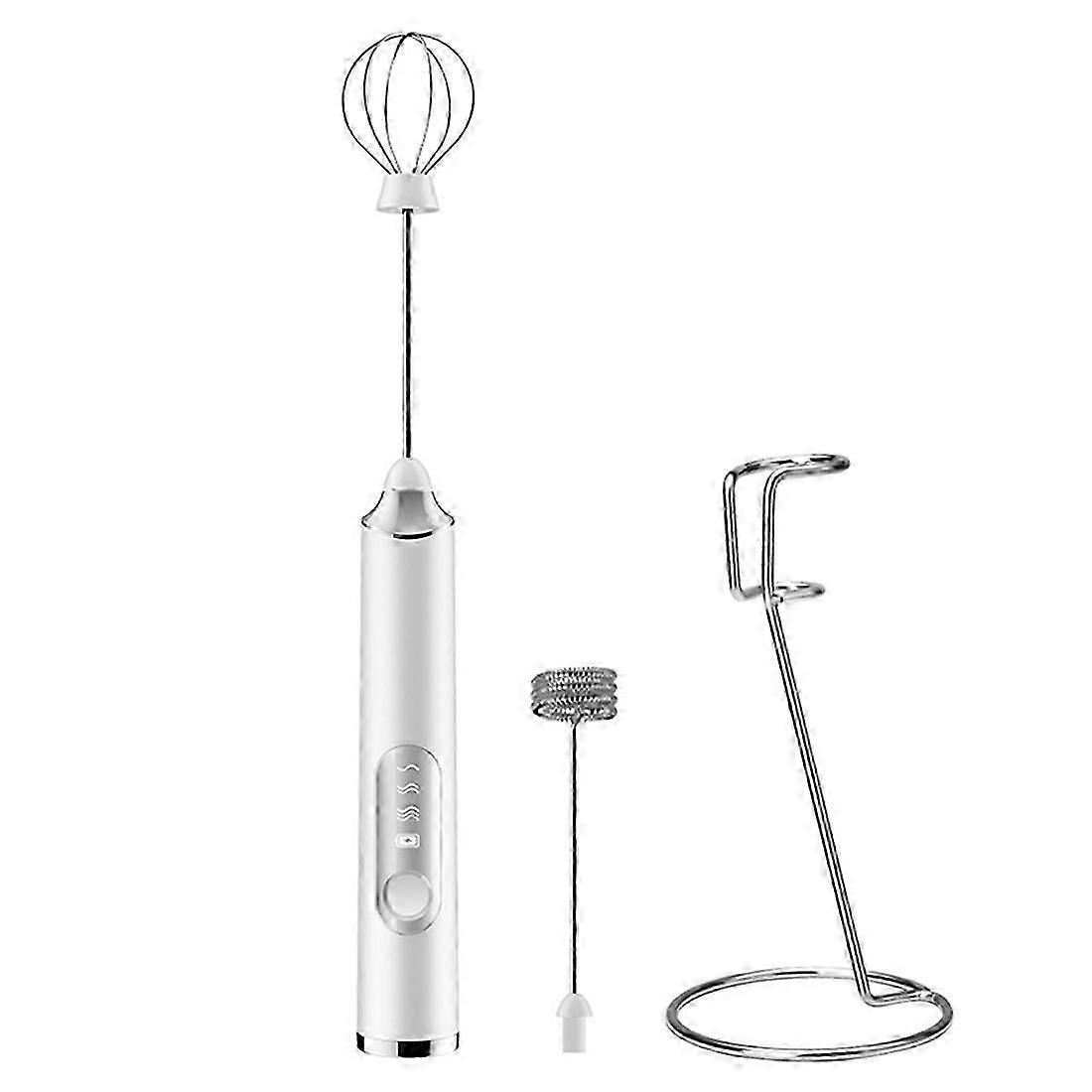Electric Handheld Egg Beater 3 Modes Foam Maker Blender Usb Charger Whisk Drink Mixer For Egg Coffe