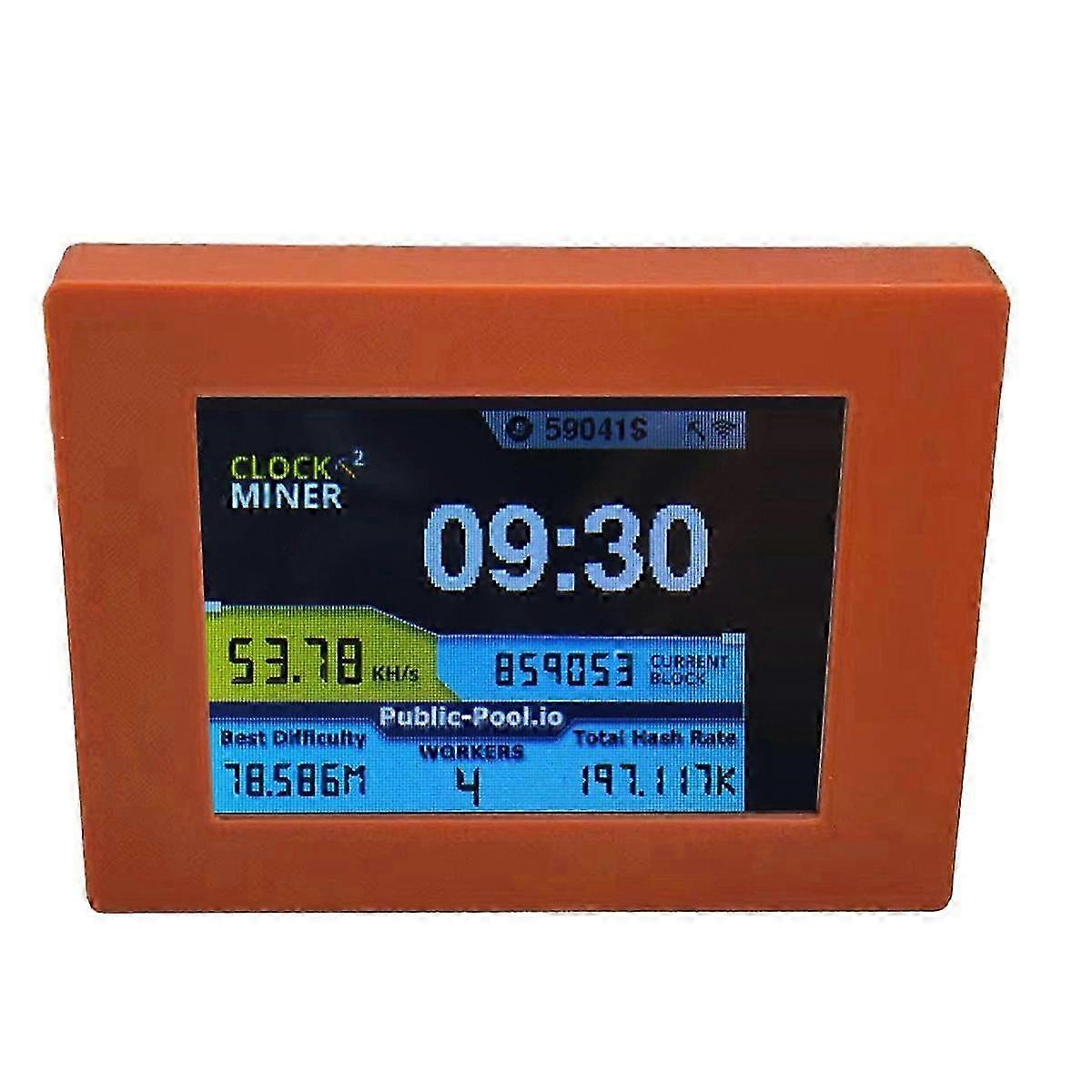 Bitcoin Miner Lottery Nerdminer+ Case Per Mining Bitcoin - Hashrate 945 Kh/s,  Display 2,8 Pollici, Minatore Autonomo WiFi Bitcoin Miner Nerdminer