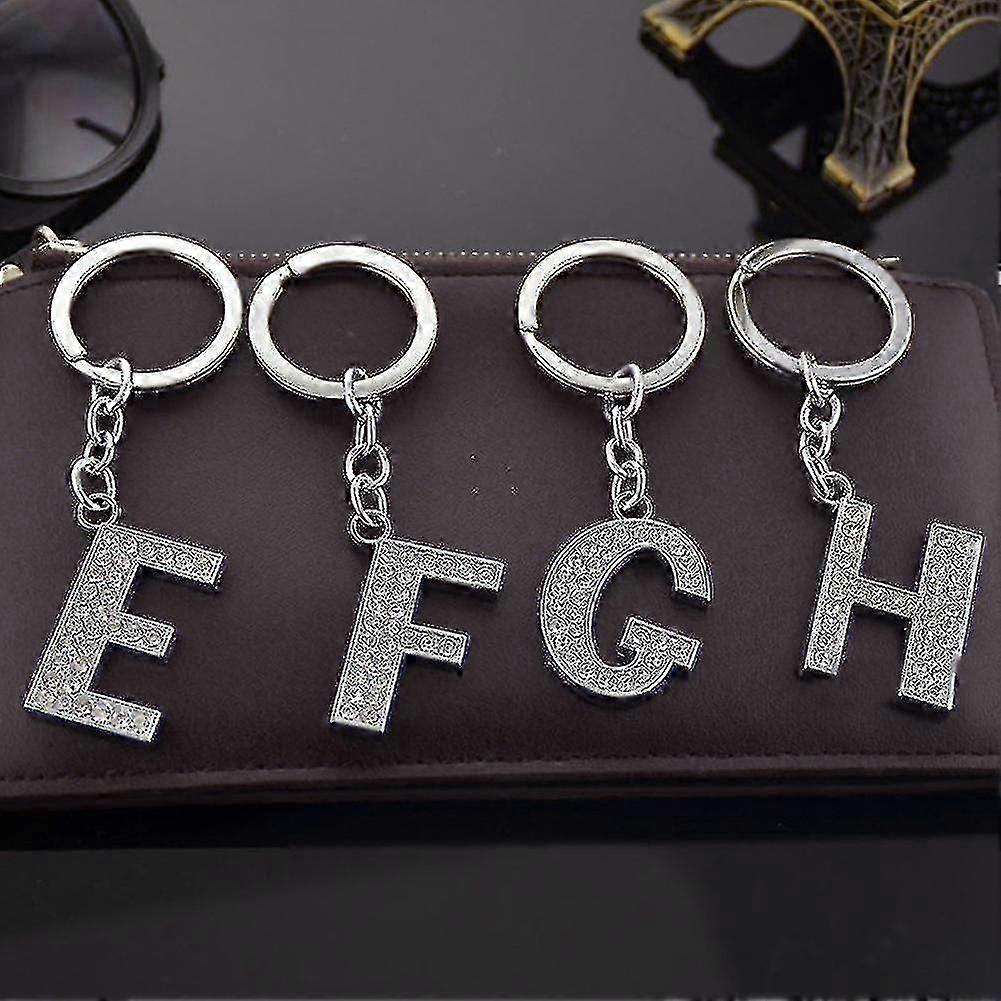 Porte-clés alphabet Bling avec initiales, unisexe, incrusté de strass, cadeau