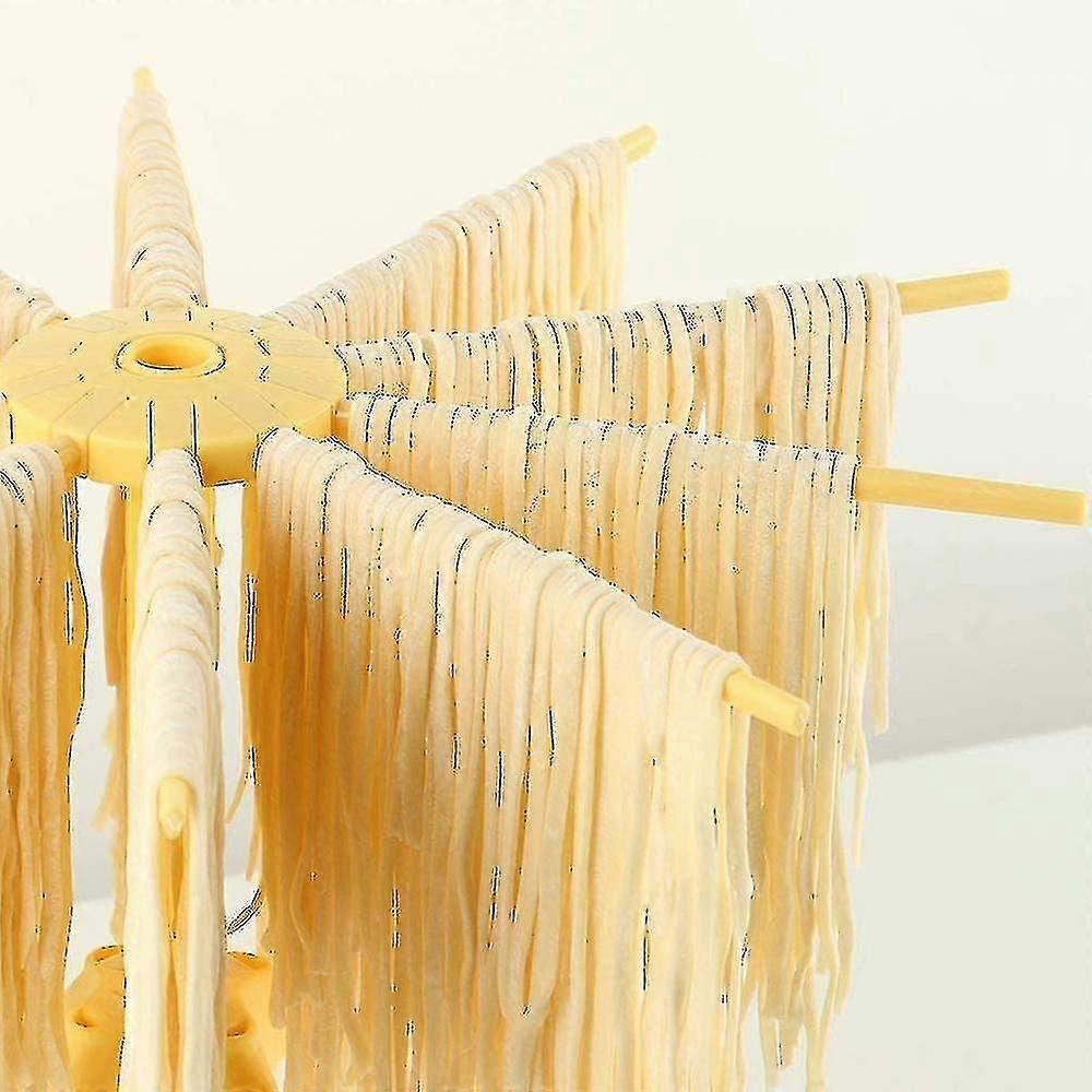 مجفف نودل ، مجفف معكرونة ، حامل نودلز مع 10 رنجات قابلة للتمديد لما يصل إلى 2 كجم نودلز ، أكواب ، مناشف ، قضيب نقل متكامل ، سباغيتي دكتور قابلة للطي