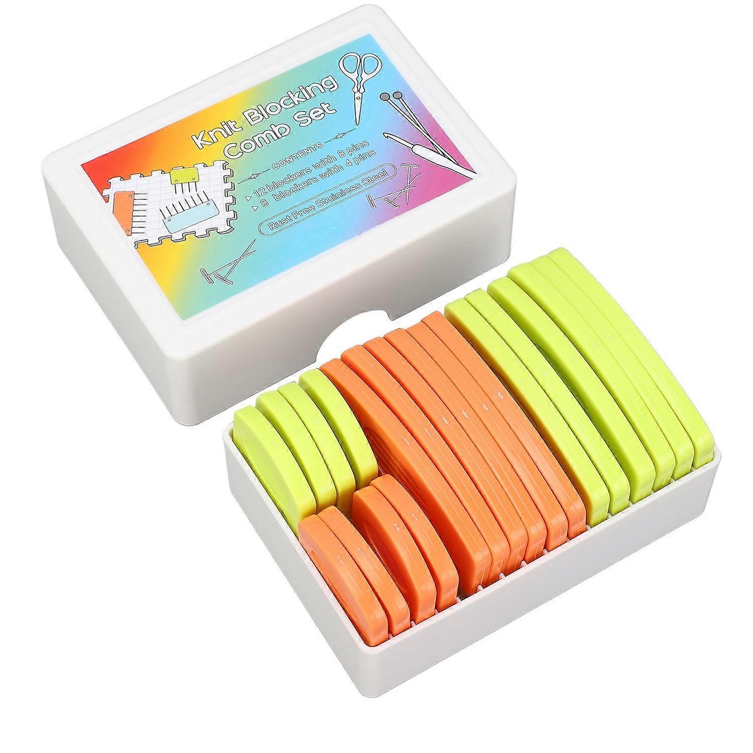 Knit Blocking Combs Knitting Crochet Sewing Comb Set Home Project Tools Orange Yellow 