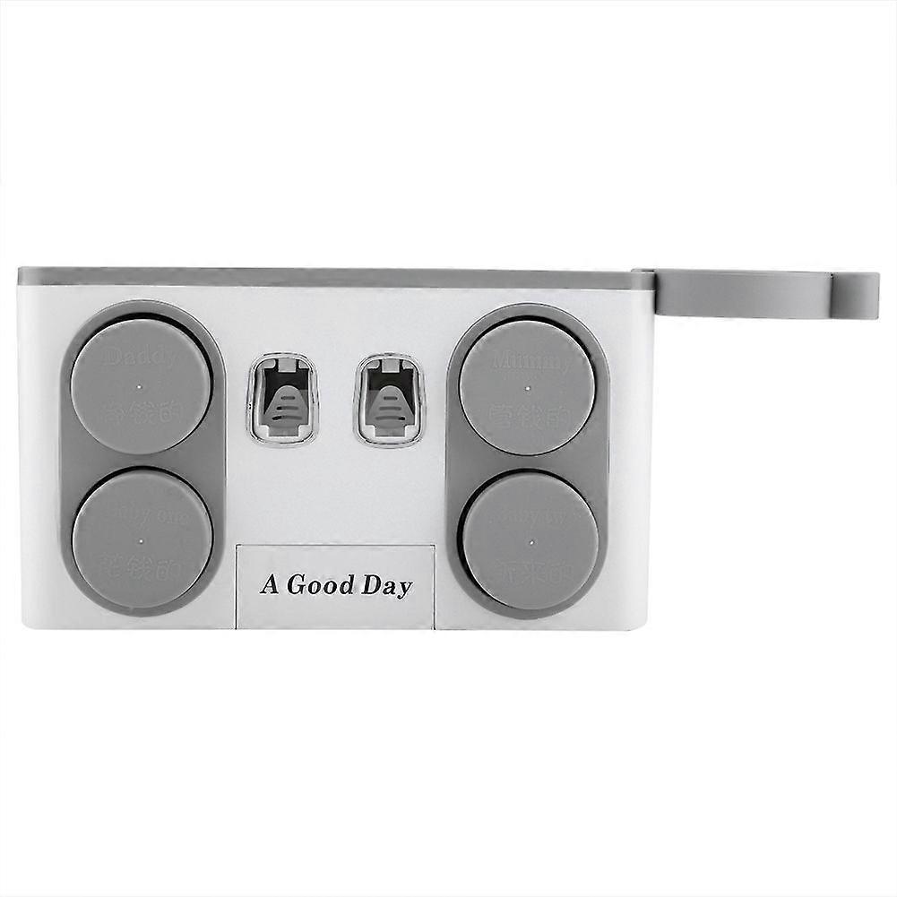 Toothpaste Toothbrush Holder Organizer Home Bathroom Wall-mounted Storage Rack(Grey)