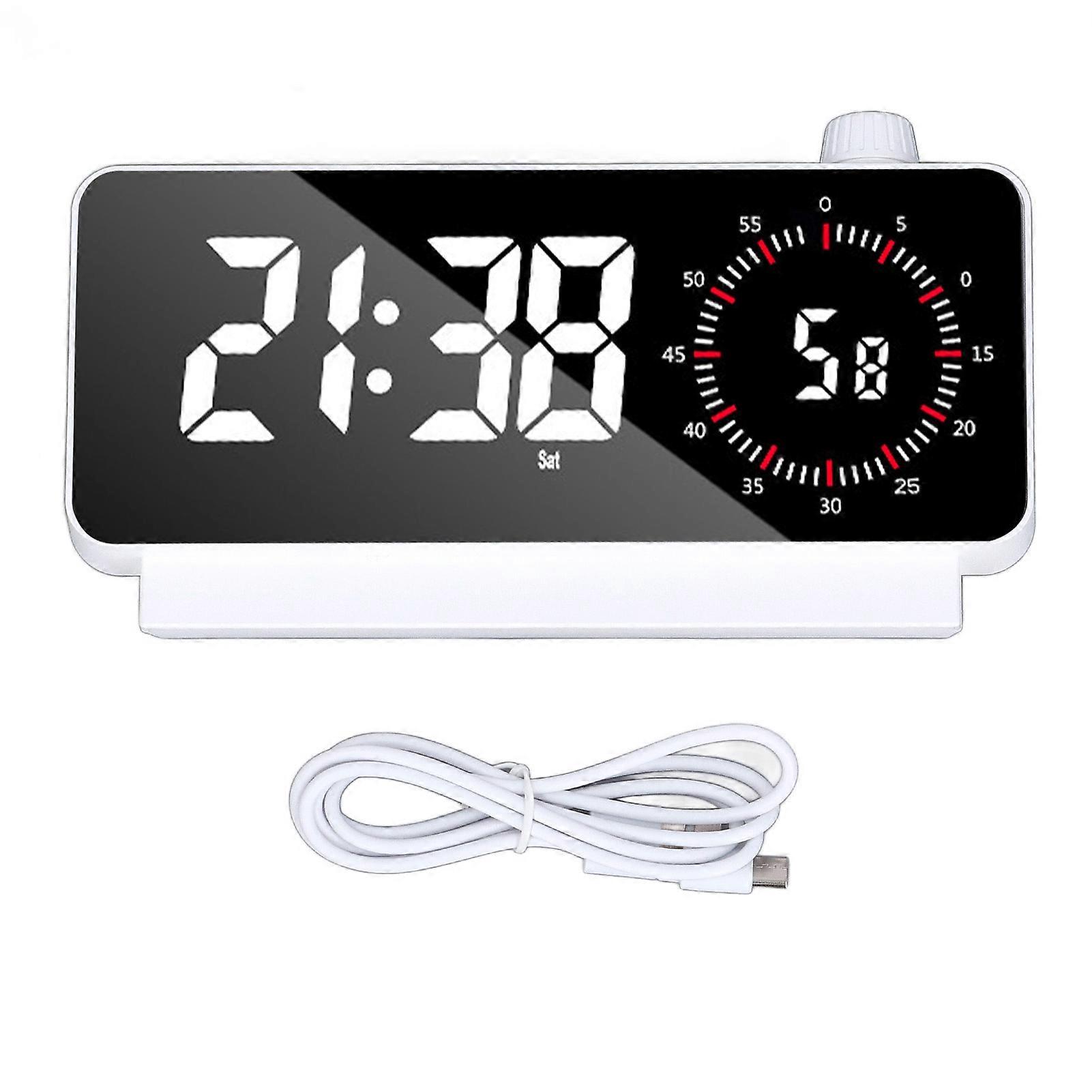 Dual Alert: Digital Alarm Clock - Adjustable Brightness with Temperature Display