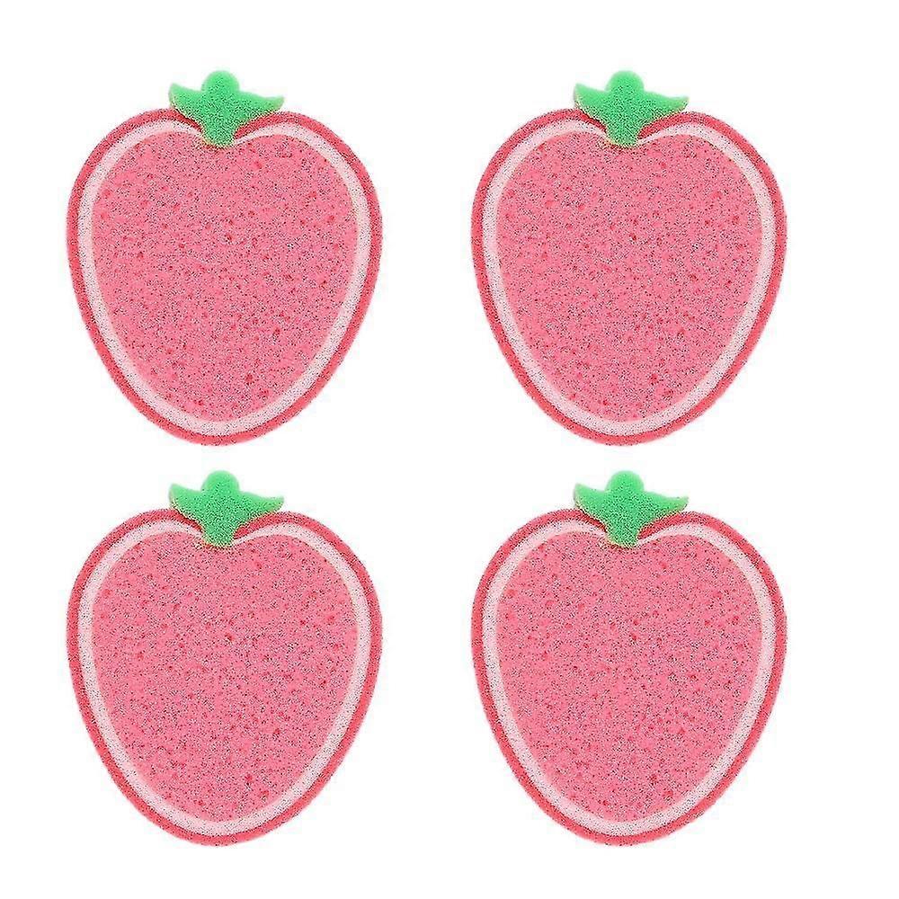 Cute Fruit-shape Thiened Kitchen Sponge, Multifunctional Wipe Decontamination Lightweight Cleaning,3695