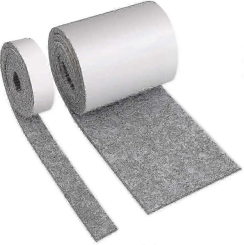 Self-adhesive Felt Glides, 2 Rolls Of Felt Tape, Gray (100 X 10 Cm + 100 X 2 Cm)
