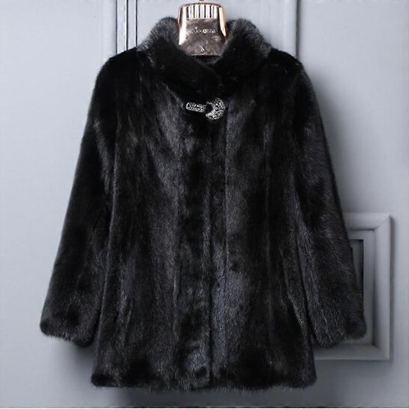 Women's Fur Coat Whole Coat Faux Fur Stand Collar Fur Short Korean Casual Slimming Jacket