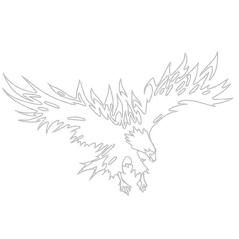 Cool Flying Eagle Pattern Car Sticker Creative Car Hood Decor Hood Styling Decals