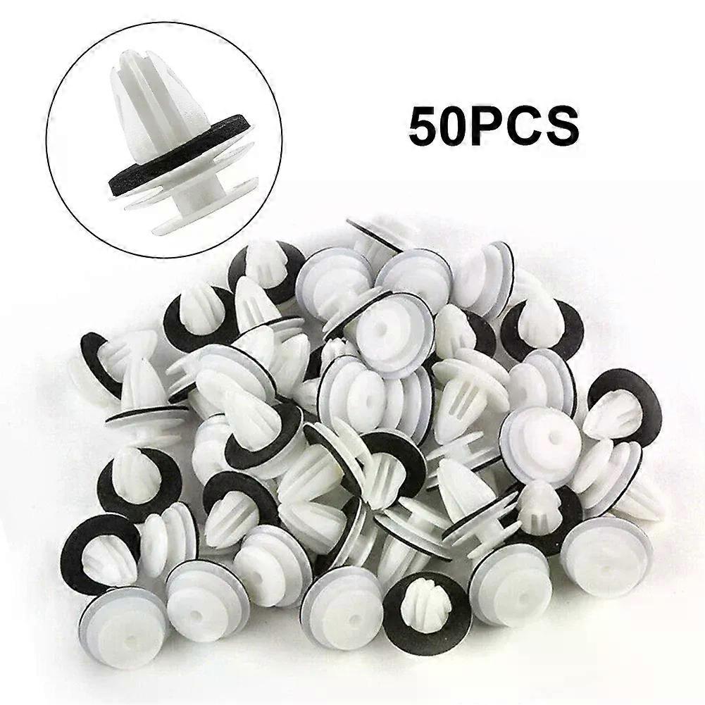 50PCS 门板夹带密封环紧固件铆钉保险杠夹固定器适用于宝马 E34 E36 E38 E39 E46 M3 M5 Z3 X5 汽车配件