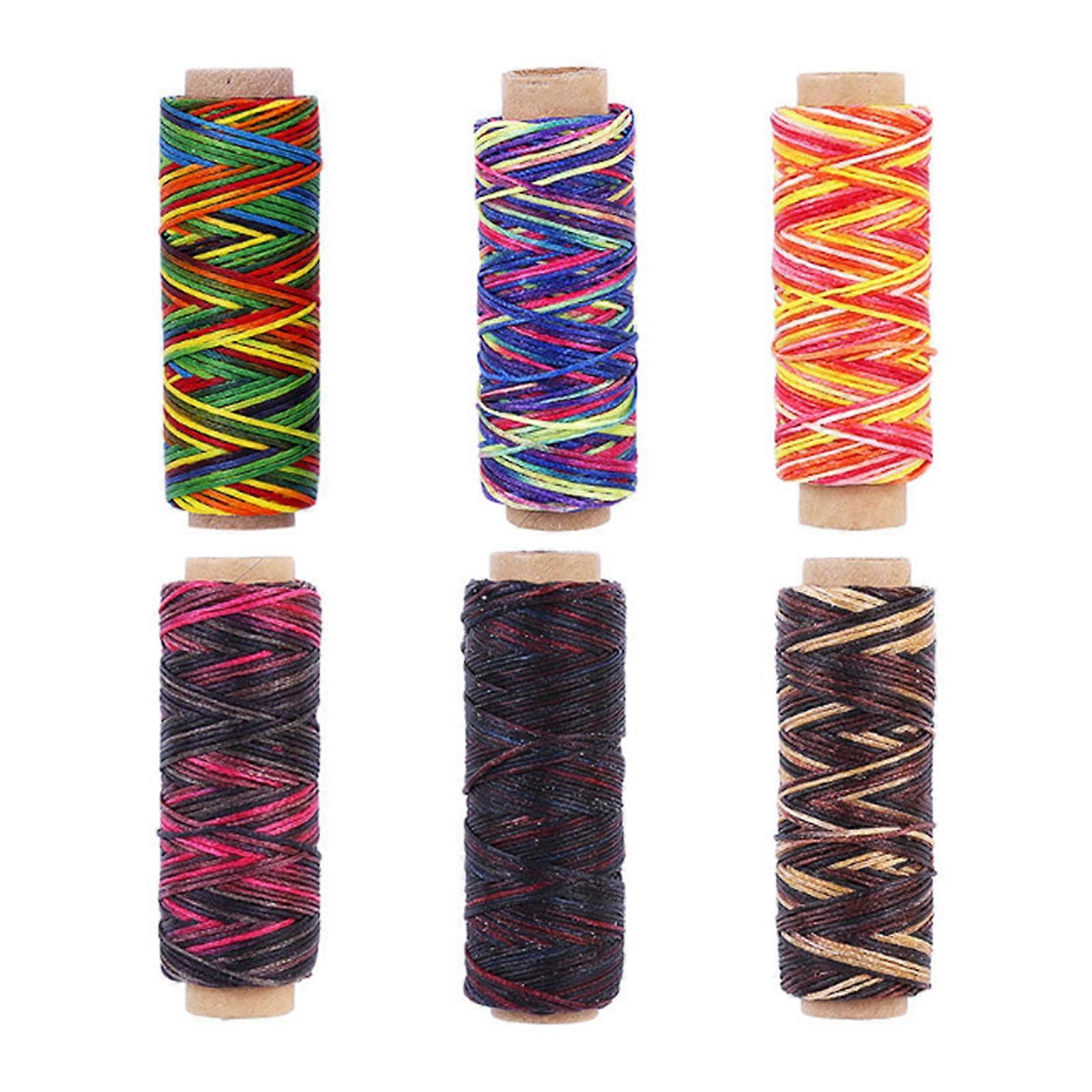 150D Leather Sewing Thread Waxed Thread for Leather Sewing Bookbinding DIY Craft, 0.8mm Diameter Sewing Thread Cord