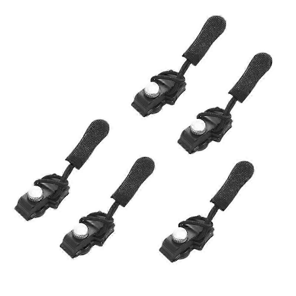 5pcs Universal Zipper Repair Kit Instant Detachable Zipper Head For Jacket Bag Zipper Slider - M
