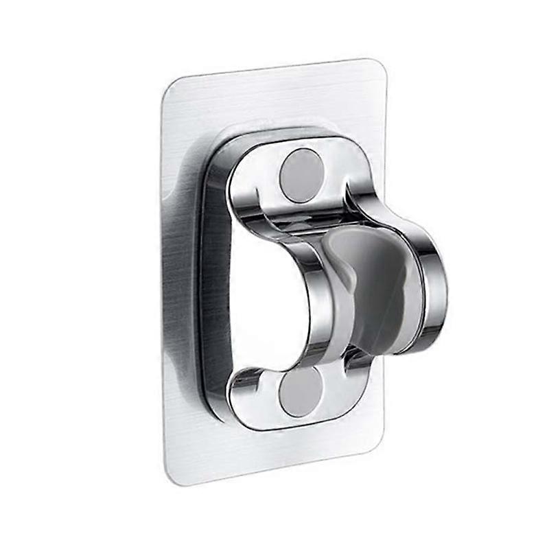 Self-Adhesive Shower arm Head Holder Adjustable Wall Mounted Fixed Base Silver