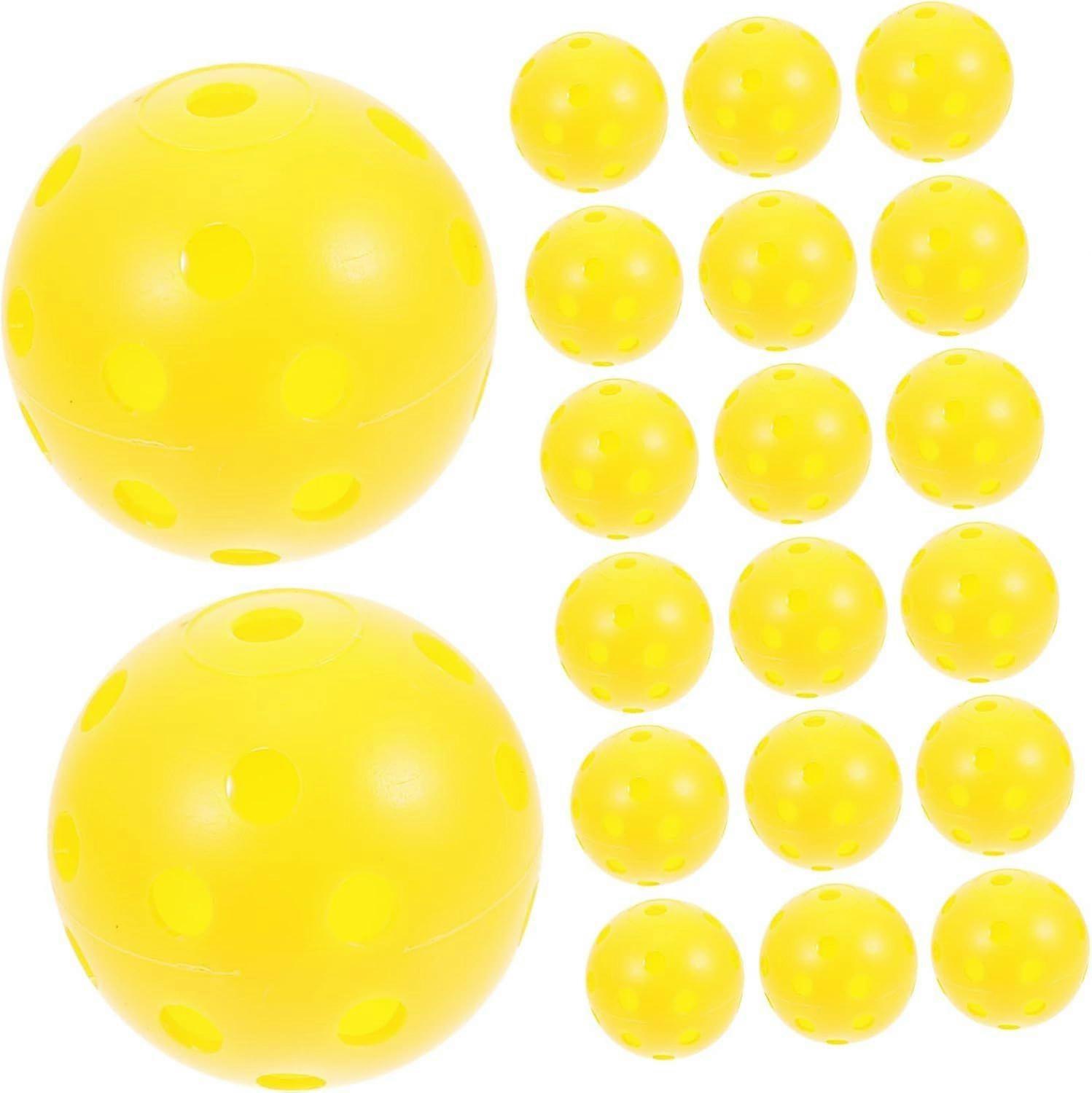 100 Pcs Golf Practice Ball Hole Ball Hdpe Multicolor