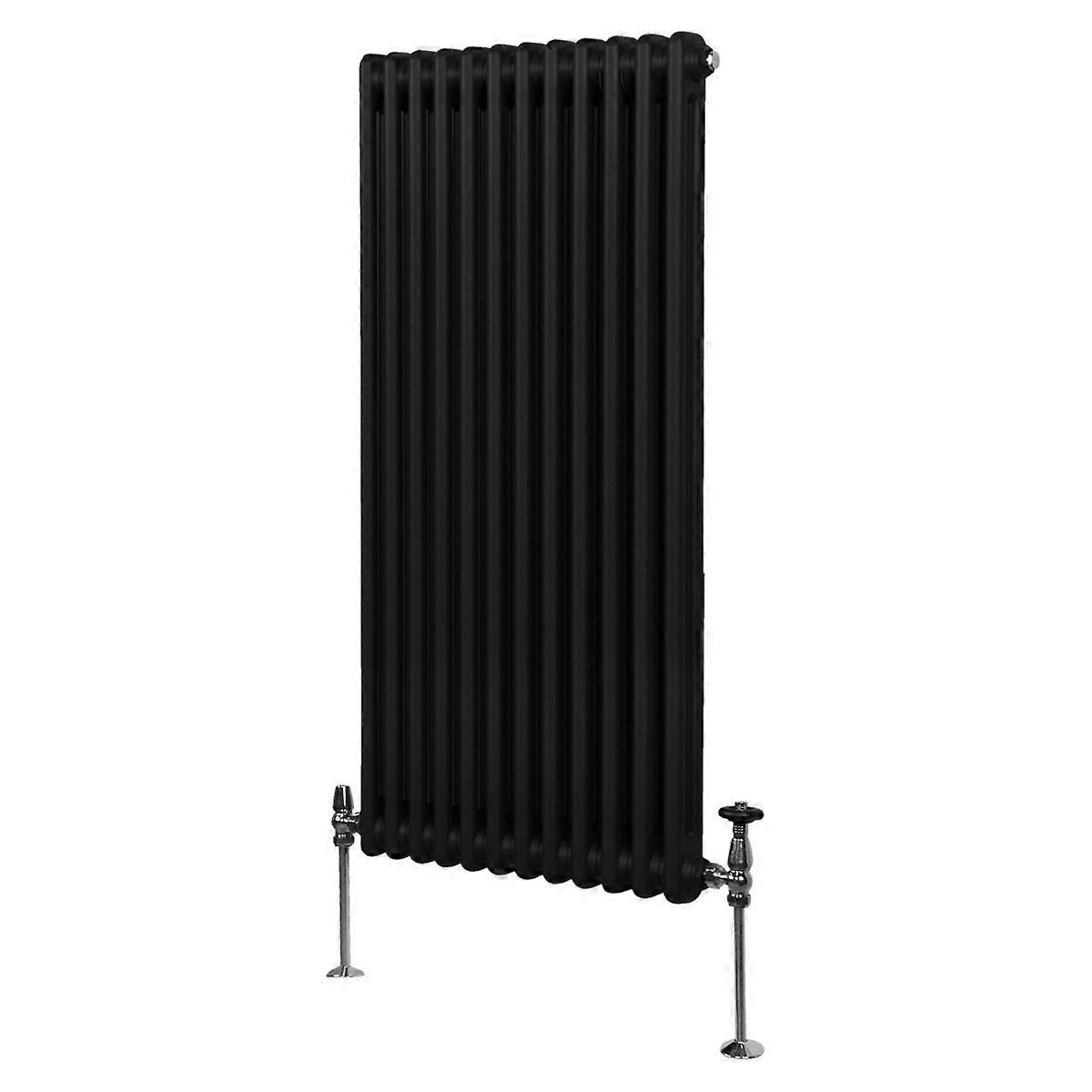 Traditionel 2-søjlet radiator - 1500 x 562mm - sort