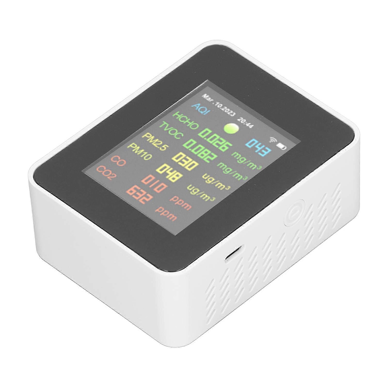 9 in 1 Air Quality Monitor WiFi Air Detector Color LCD Digital Display Multifunctional Indoor Test Meter 