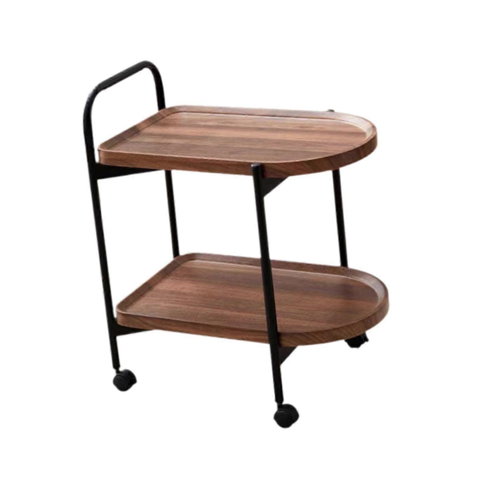 トロリーサイドテーブル 2 段ベッドサイドテーブル、アパートメントリビングルーム用 客室 55cmx40cmx70cm