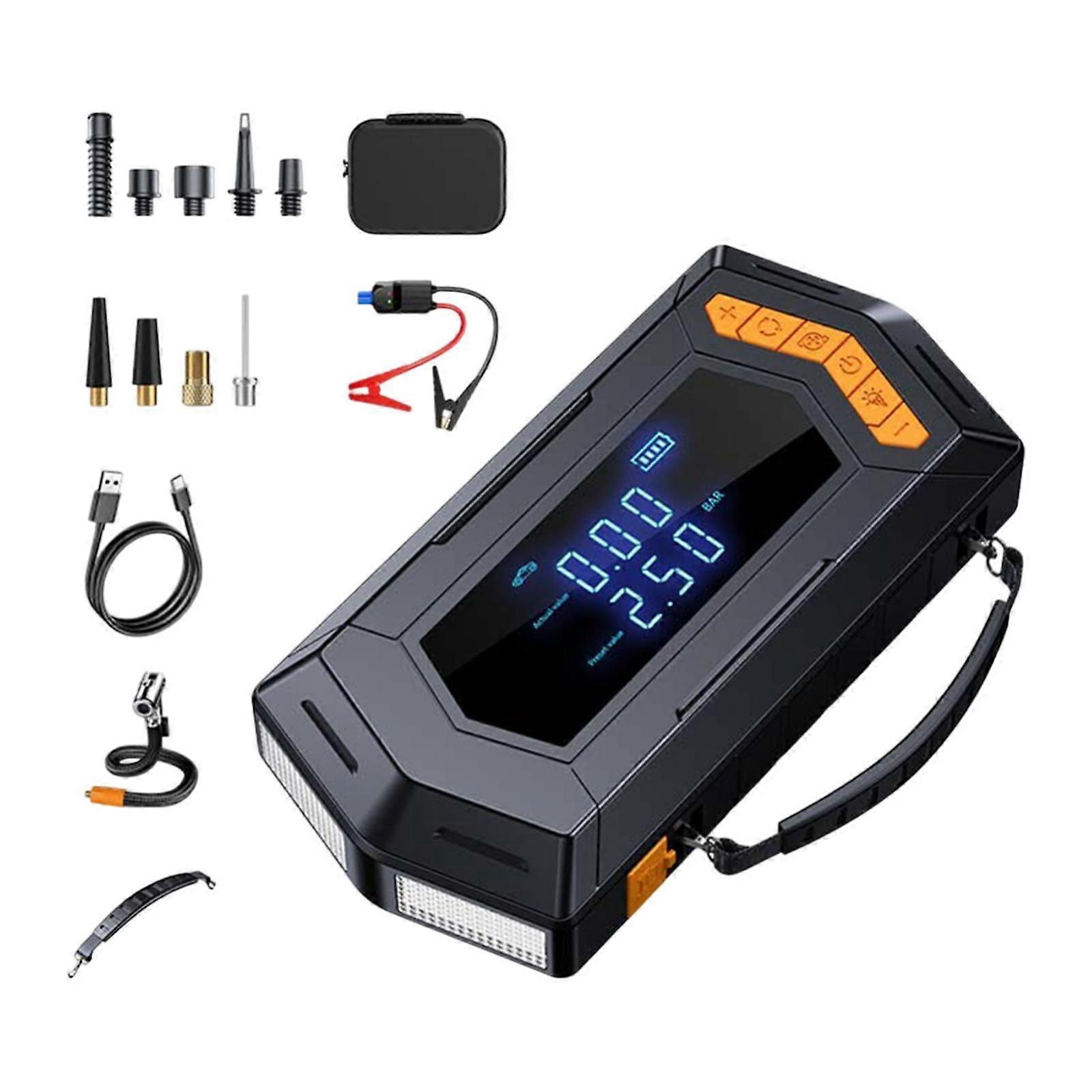 Car Jump Starter Cordless Portable Versatile Charging LED Display Flashlight