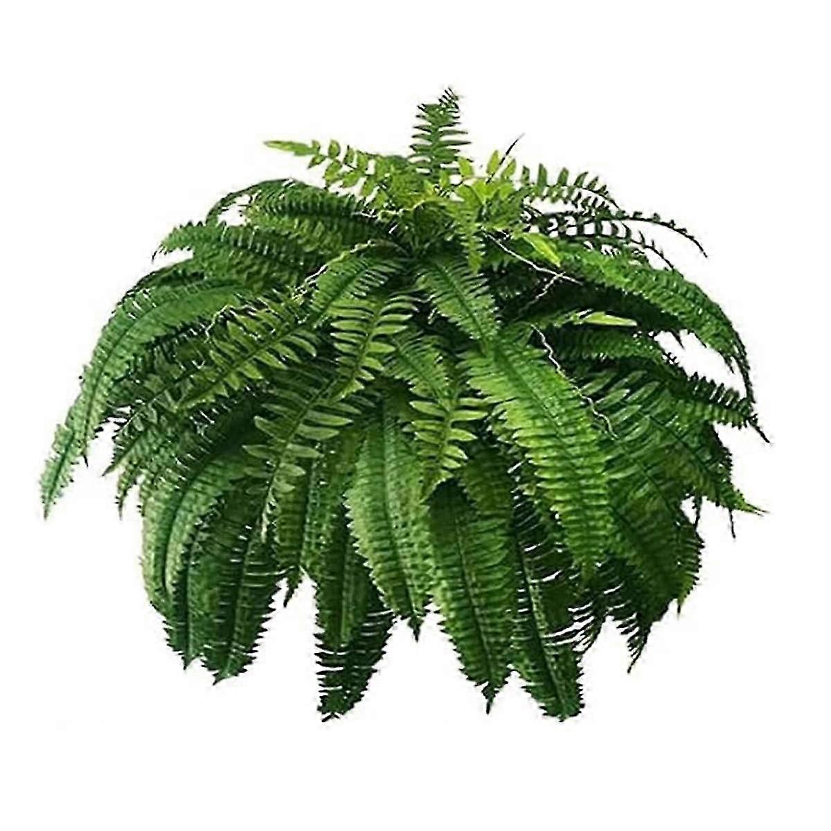 UV Lifelike Artificial Boston Fern, Artificial Ferns for Outdoors, Faux Ferns Fake Ferns Artificial Plants js