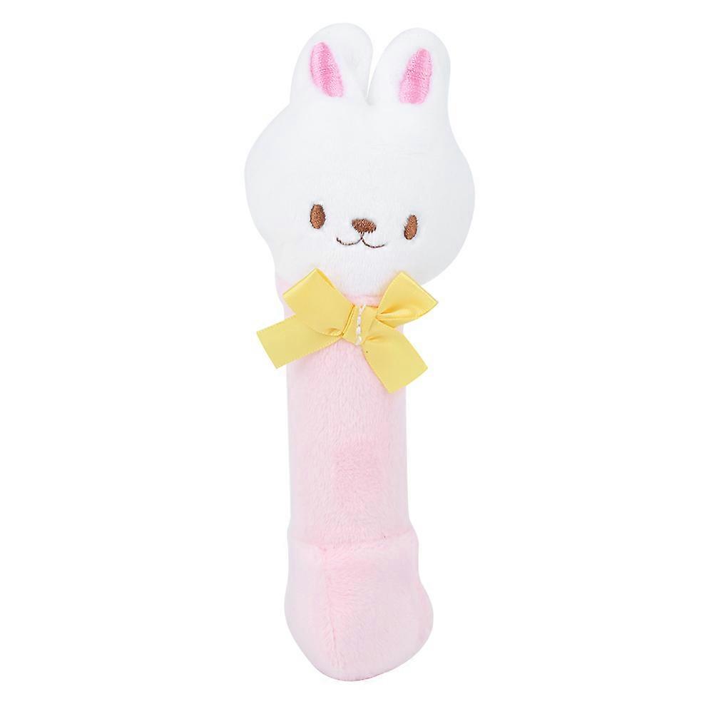 Pet Cat Dog Plush Toy Rabbit Shape with Sound Device for Molar Teeth Chewing and Playing, Soft Fabric, 30cm Size
