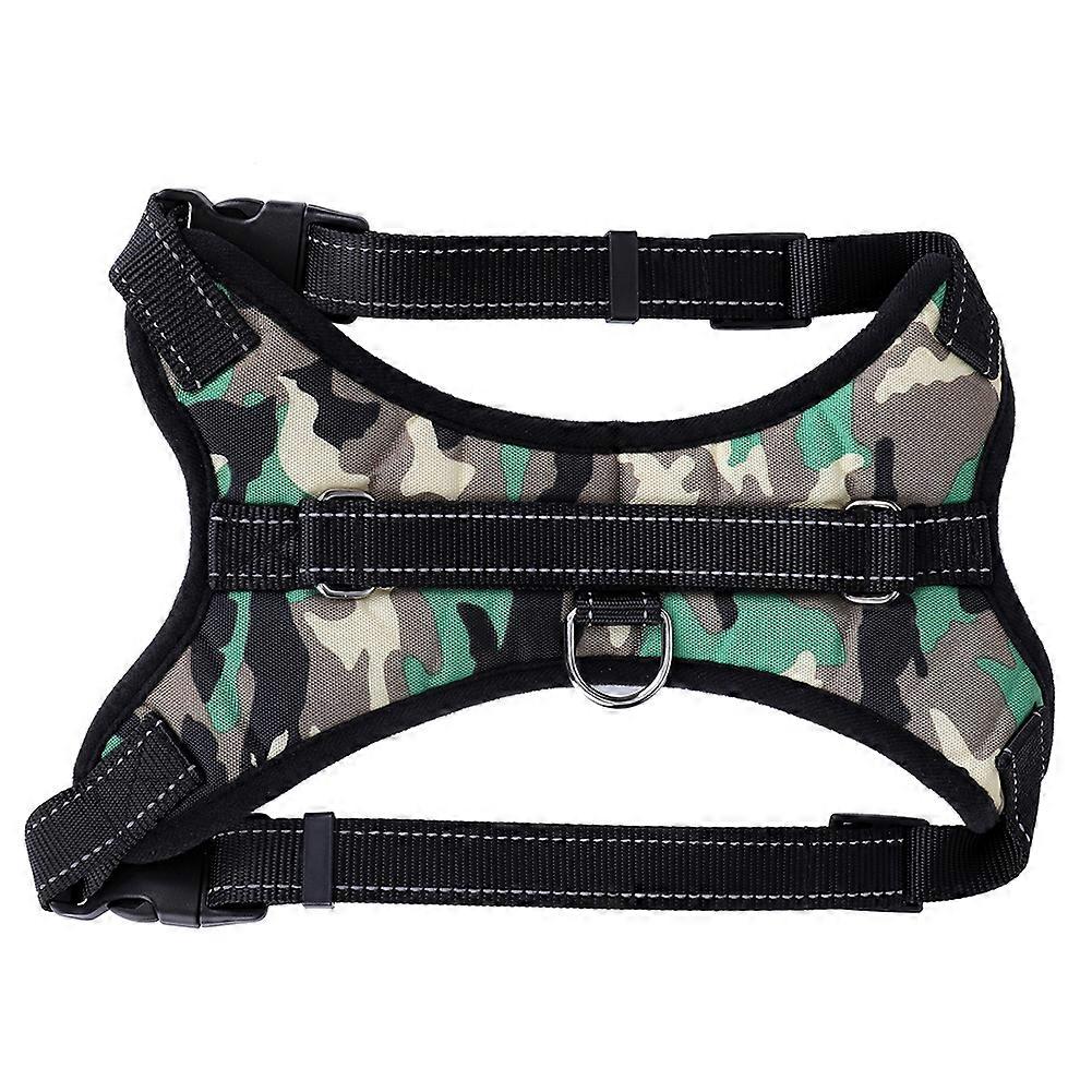 Adjustable Camouflage Strap Harness Lead Collar for Dogs and Cats - Nylon Mesh Belt Rope, Size Adjustable, Durable Design