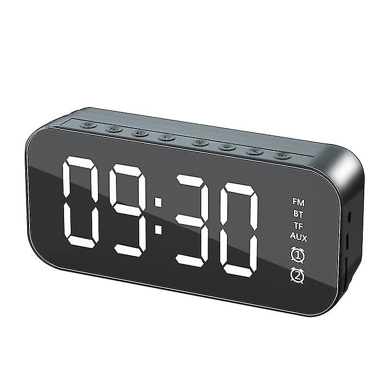Multifunctional Led Digital Alarm Clock, Bedside Desktop Luminous Electronic Music Box(black)