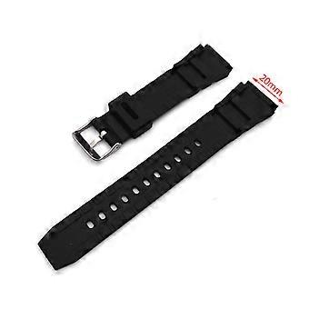 Silicone Caoutchouc Montre Bracelet Band Déploiement Boucle Plongeur Étanche 18mm - 22mm