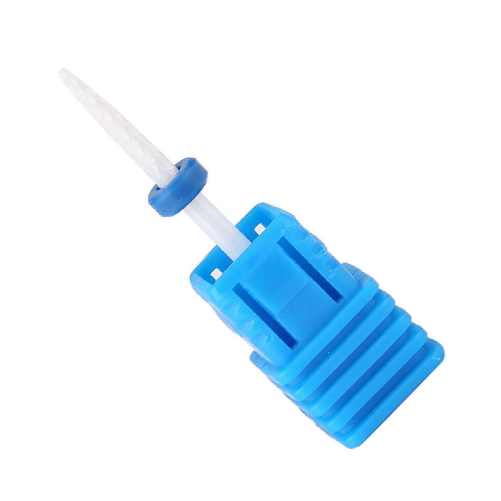 5 יחידות מקדחי ציפורניים צילינדר קרמי לבן למניקור 01#