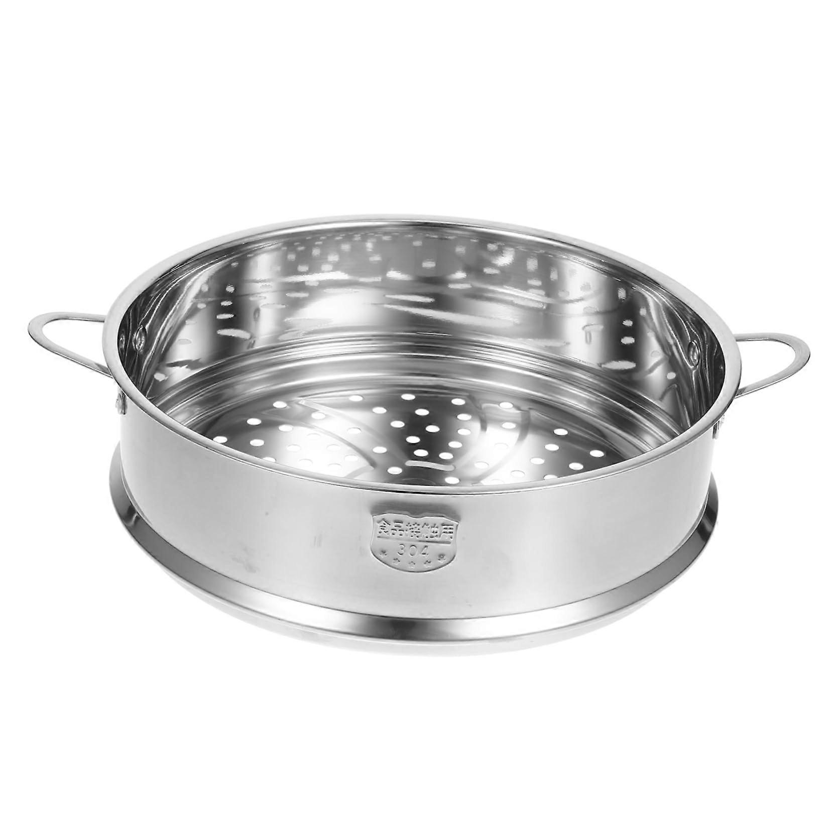 Stackable Steamer Basket Stainless Steel 24 cm Diameter Dishwasher Safe Compatible With Pots For Buns Rice Eggs