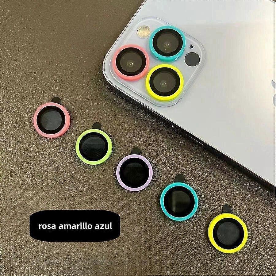 Luminous Lens Protector for iPhone 15 Pro Max 15 Plus Glass Case with Ceramic Ring for iPhone 13 Pro Max 14 Pro Max