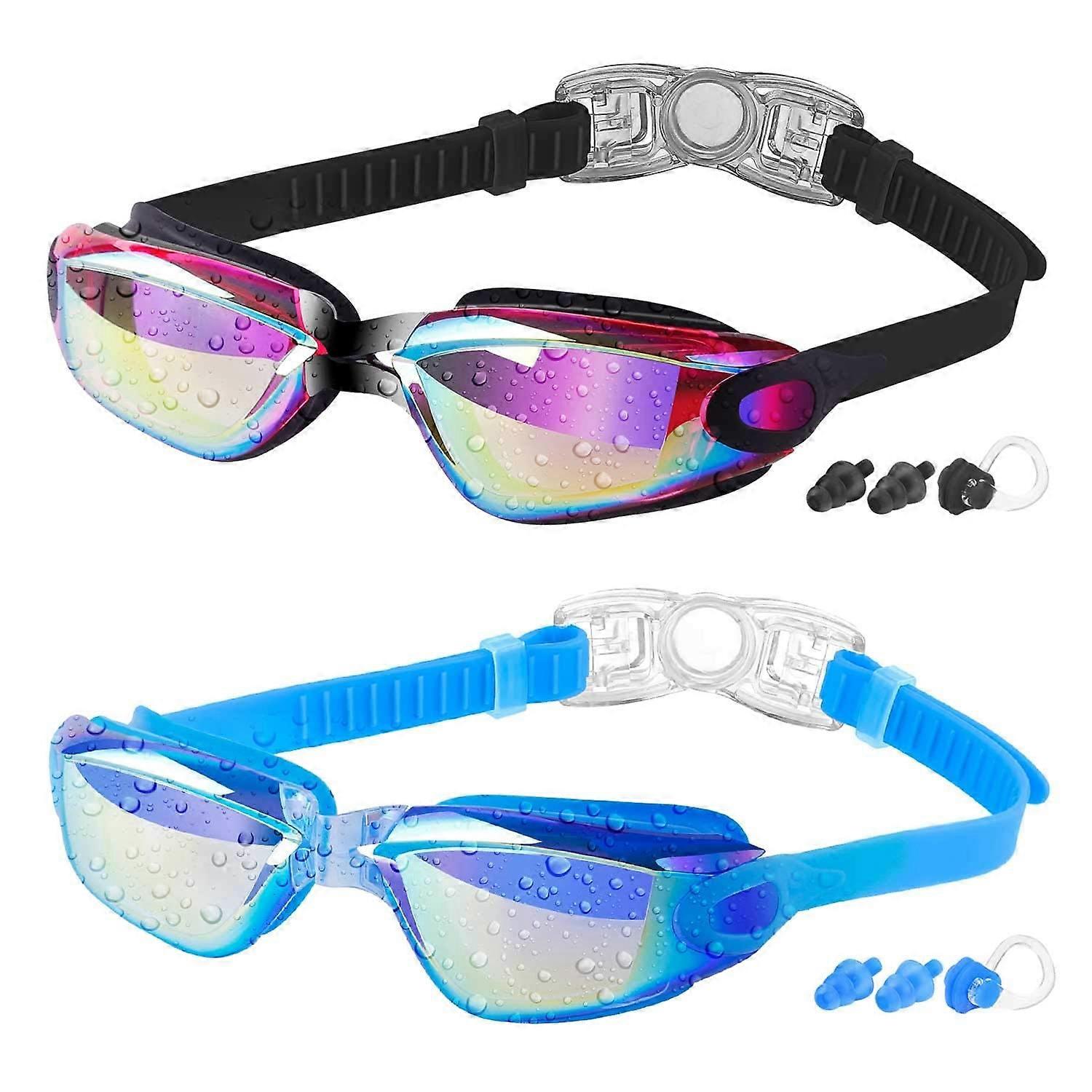 Kids Swim Goggles, 2 Packs Swimming Goggles for Kids and Child 4-16 Age