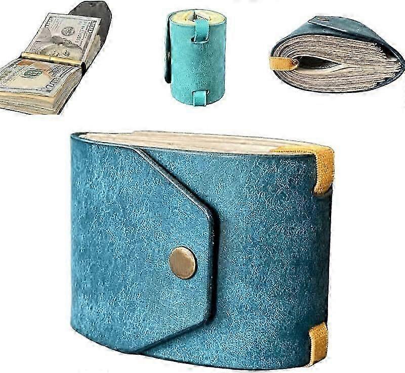 محفظة التفاف النقد مع المشبك ، حامل النقود للوصول السريع للنقد الجلود حامل المال محفظة يدوية محفظة العصابات منظم محفظة