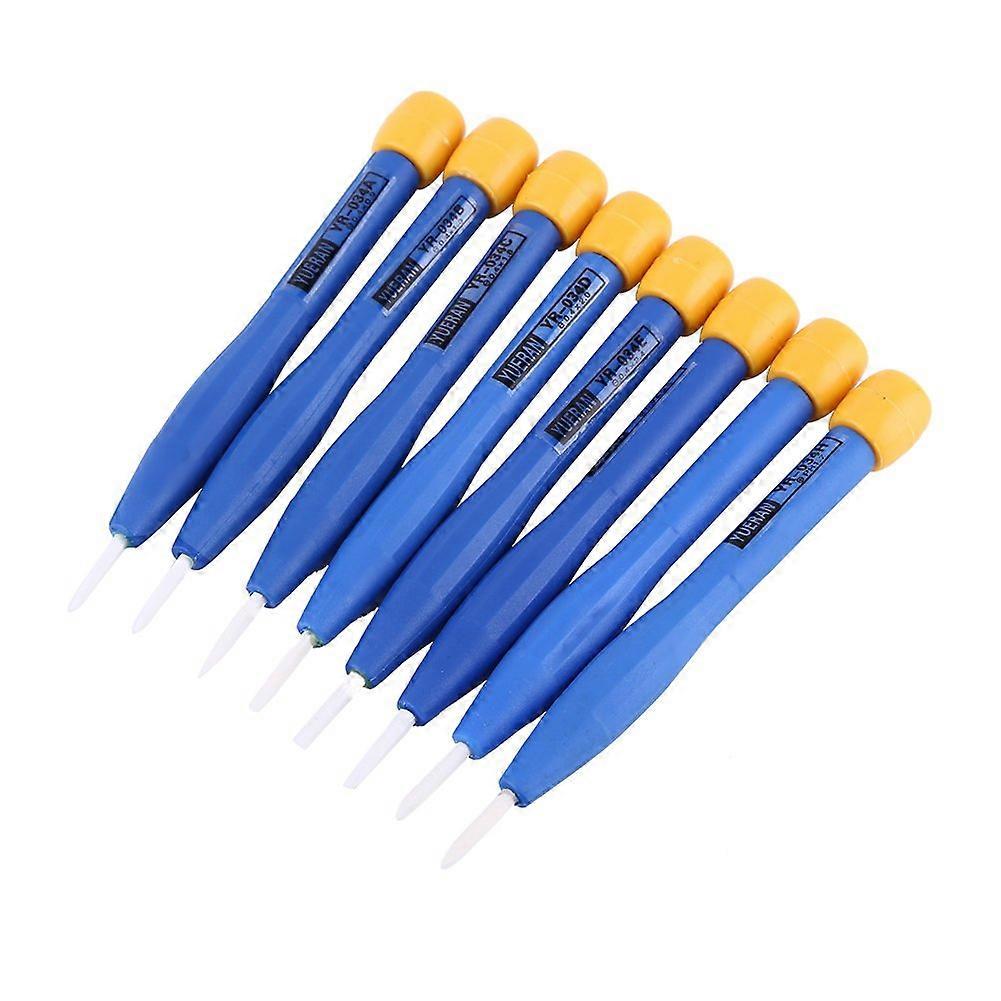 8 Grooved Screwdriver Set Anti-Static Plastic Ceramic Tools for High Frequency Circuit Repair and Home Use