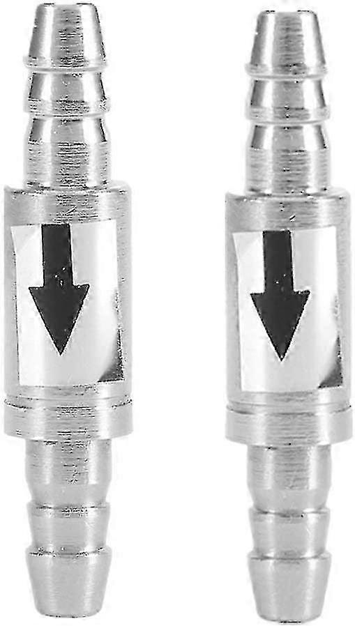 Stainless Steel One Way Check Valve For Anti-backflow Non-return Tubing Regulator Diffuser In Aquarium System(2pcs, Silver)P2025042500204