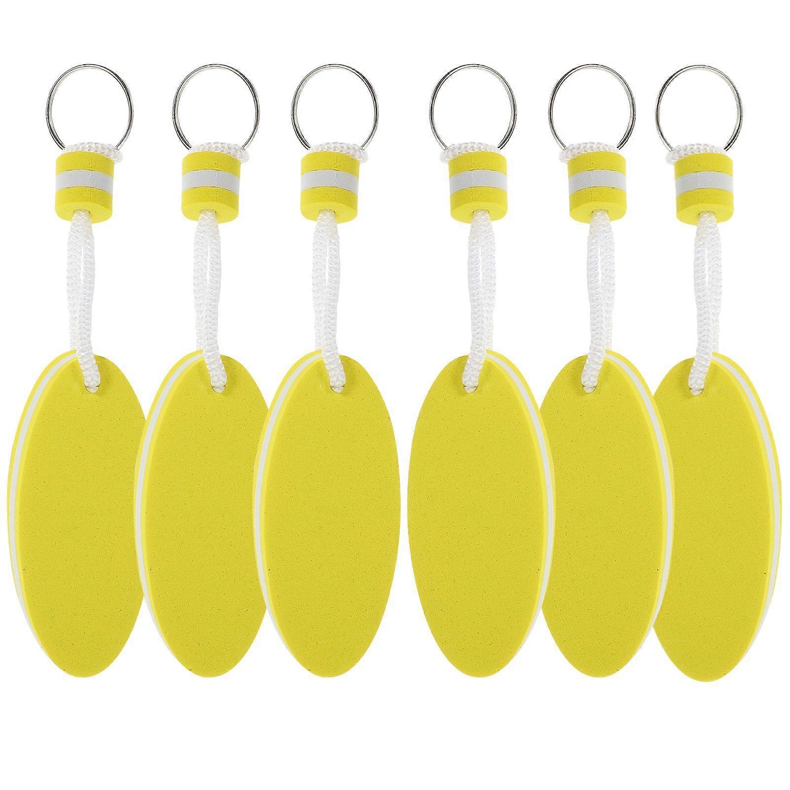 6Pcs Floating Keychains Colored Floating Key Rings Hanging Floating Keyrings Water Sports Keychains