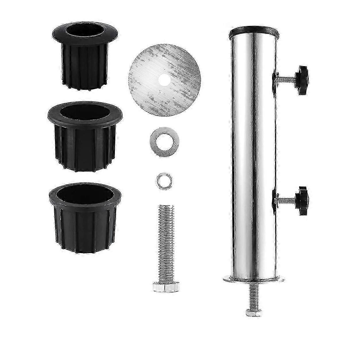 Umbrella Pole Mount Stand Tube Set, Outdoor Parasol Base Holder Insert Pipe Sleeve, For Outside Gar - MXBC