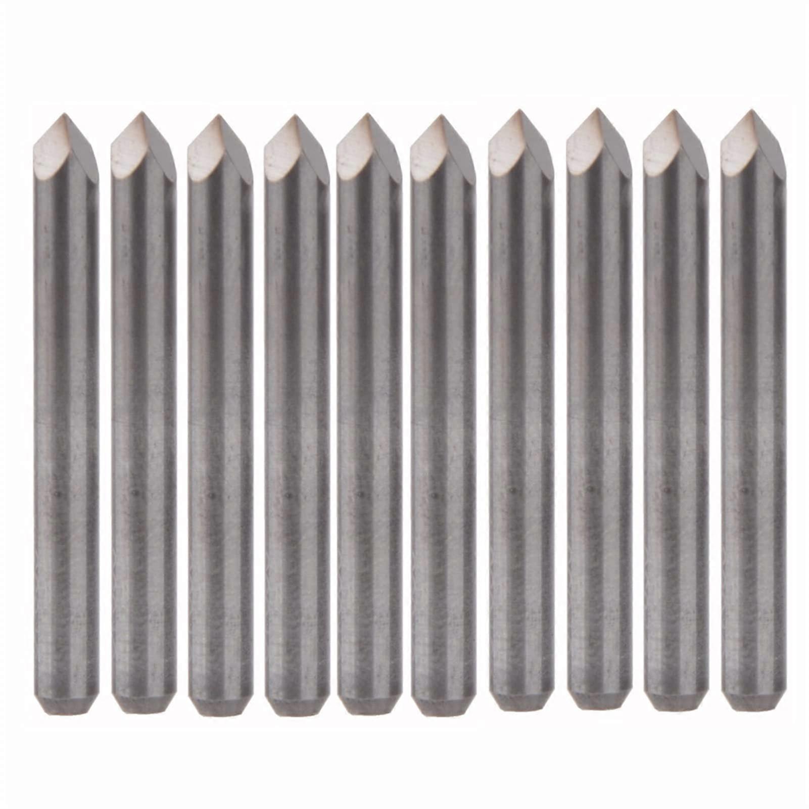 RRRren 10Pcs 90 Degree Carbide CNC End Mills Engraving Bit 0.1mm Milling Cutter Router Bit