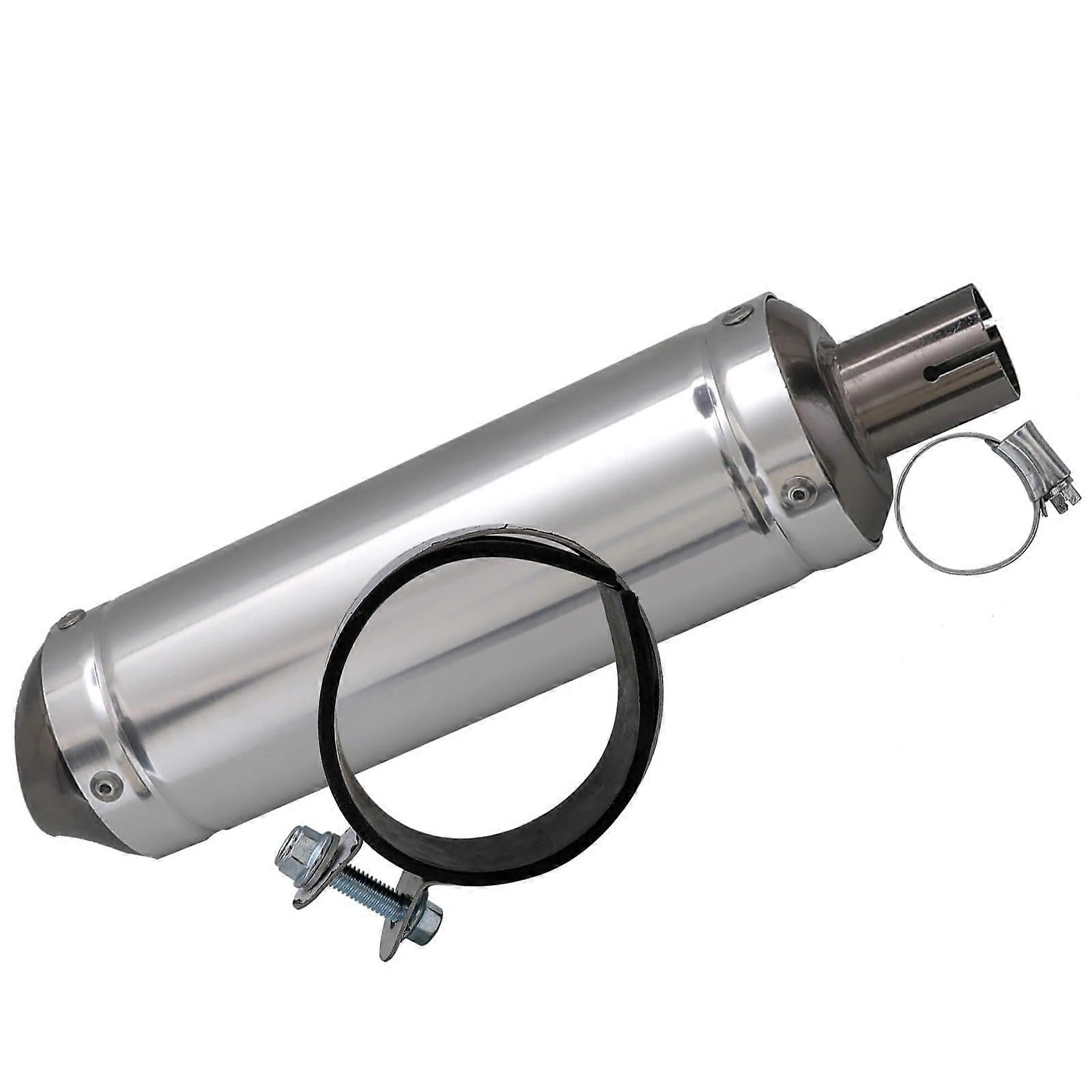 28mm Exhaust Muffler Pipe Sliencer Pipe and Clamp Gasket, Motorcycle Slip On Muffler for Dirt Pit Bike CRF50 XR50 SSR