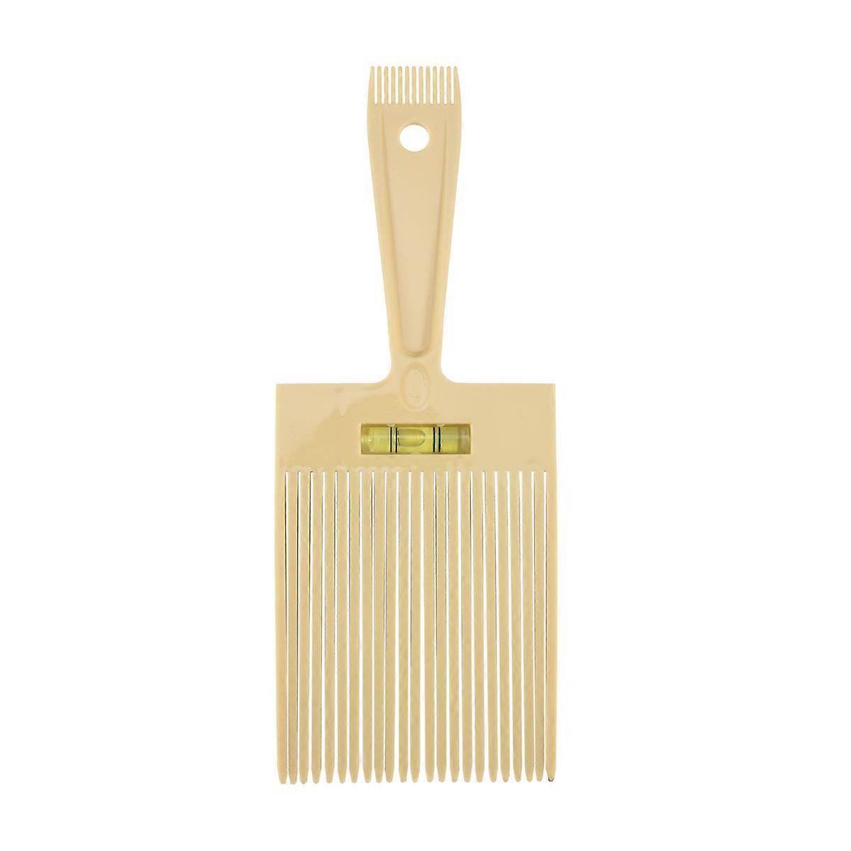 Flat Top Guide Comb with Liquid Bubble Level Flattop Hair Beige