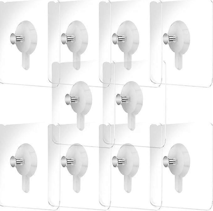 Pack of 10 Picture Hangers Without Drilling, Picture Fixing Without Drilling, Adhesive Wall Frame Fixing, Picture Hanger Tab, Picture Hook for Hangin