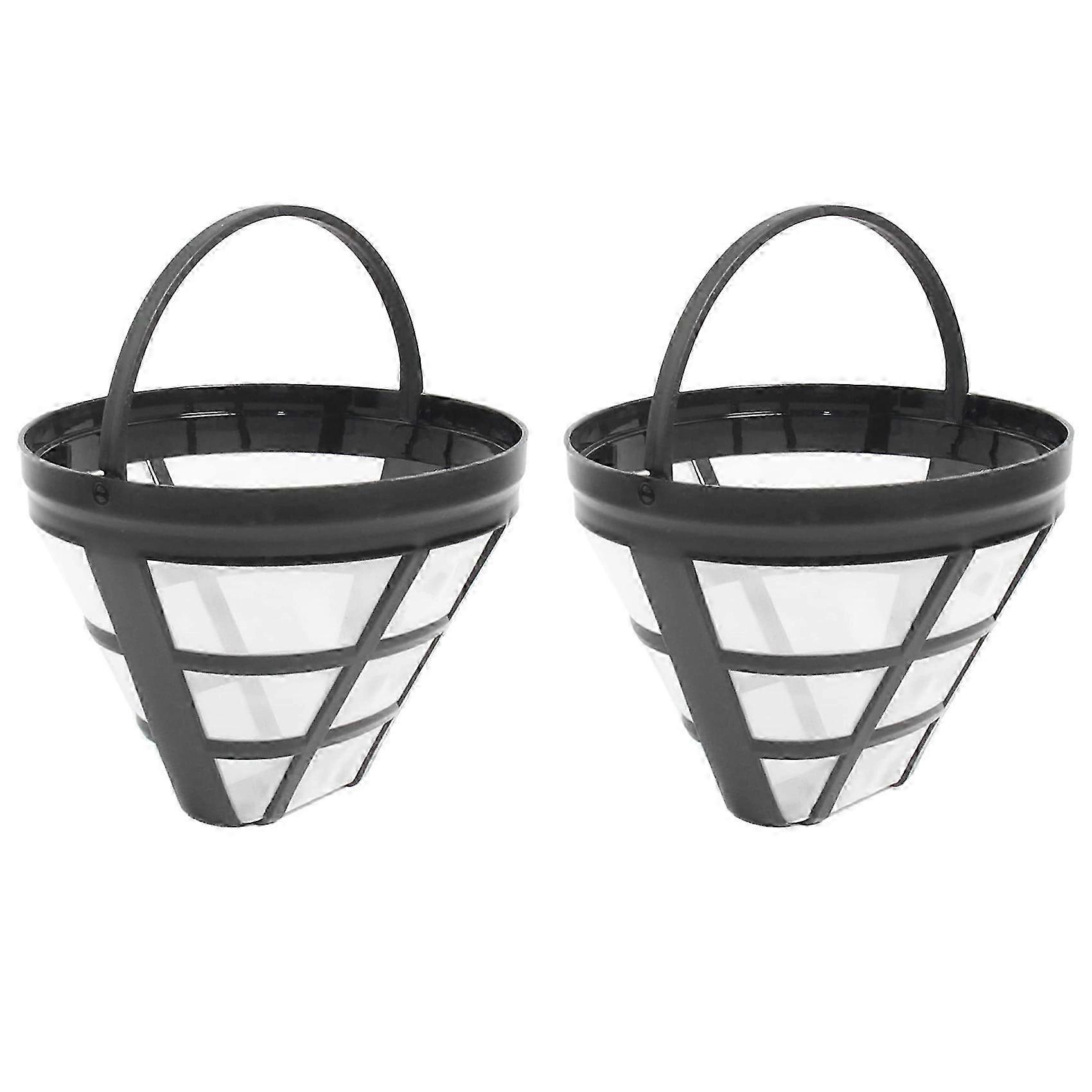 2-pack nr 4 återanvändbart filterkorg för kaffebryggare Ninja-filter, passar de flesta droppkorgskorg för 8-12 koppar